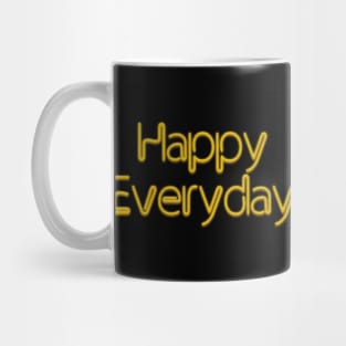 Happy Everyday Yellow Neon Mug